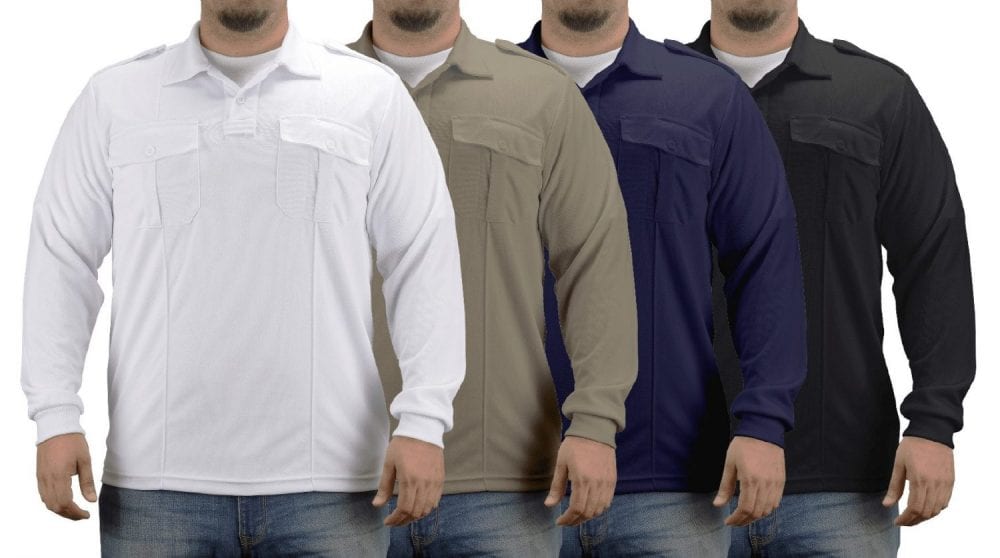 Pro-Dry Long Sleeve Polo Shirt with Two Pockets - Discontinued